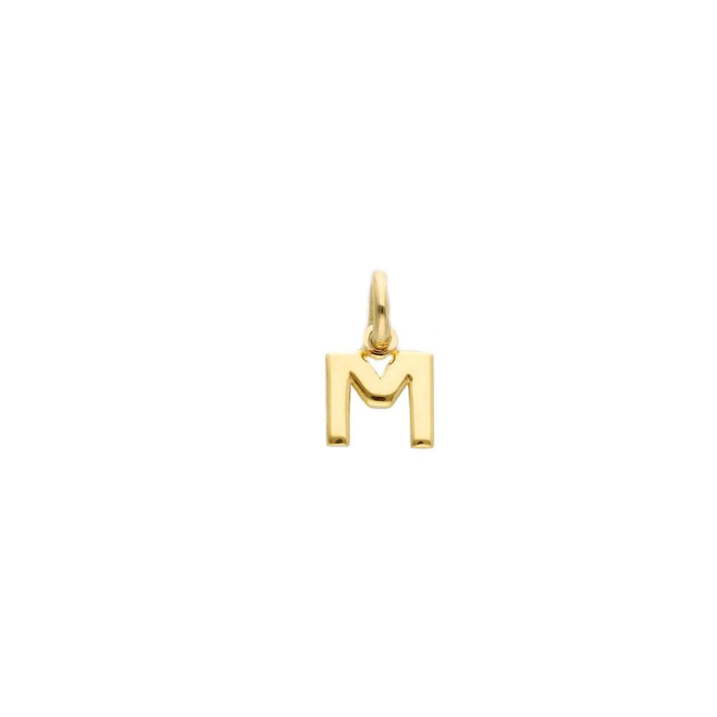 Pendentif en or jaune 18K lettre M