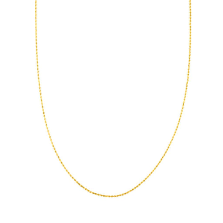 18K Yellow Gold Rope Style Chain 2mm