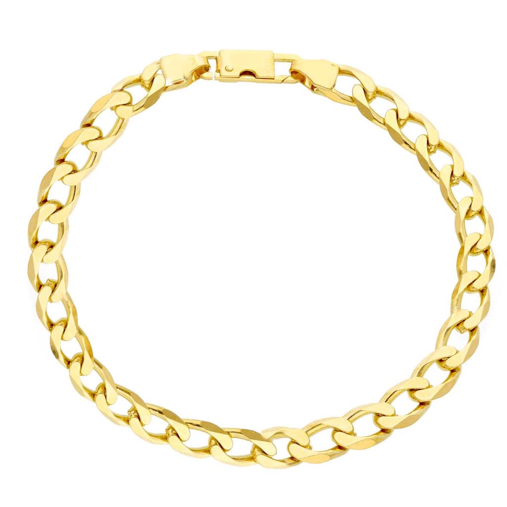 18K yellow gold bracelet Gourmette style 7mm