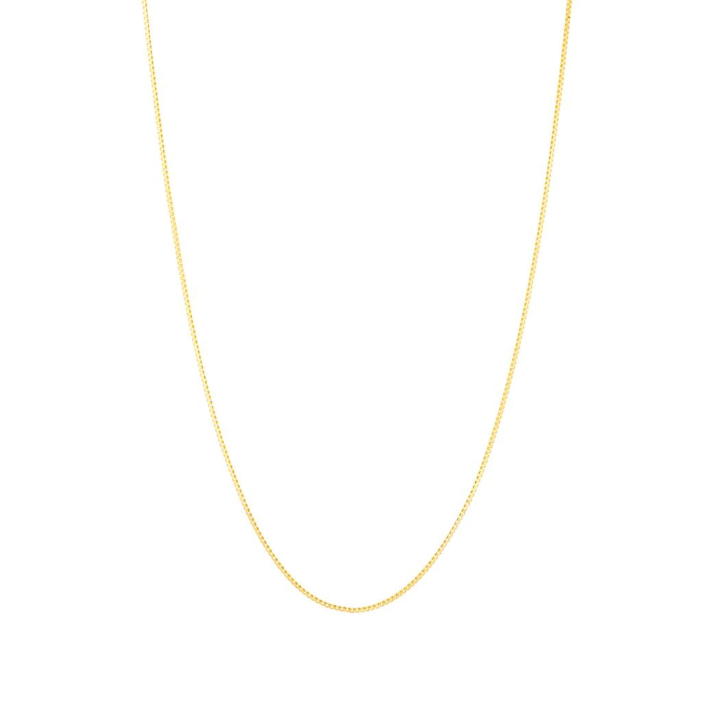 18K yellow gold chain square style 0.7mm