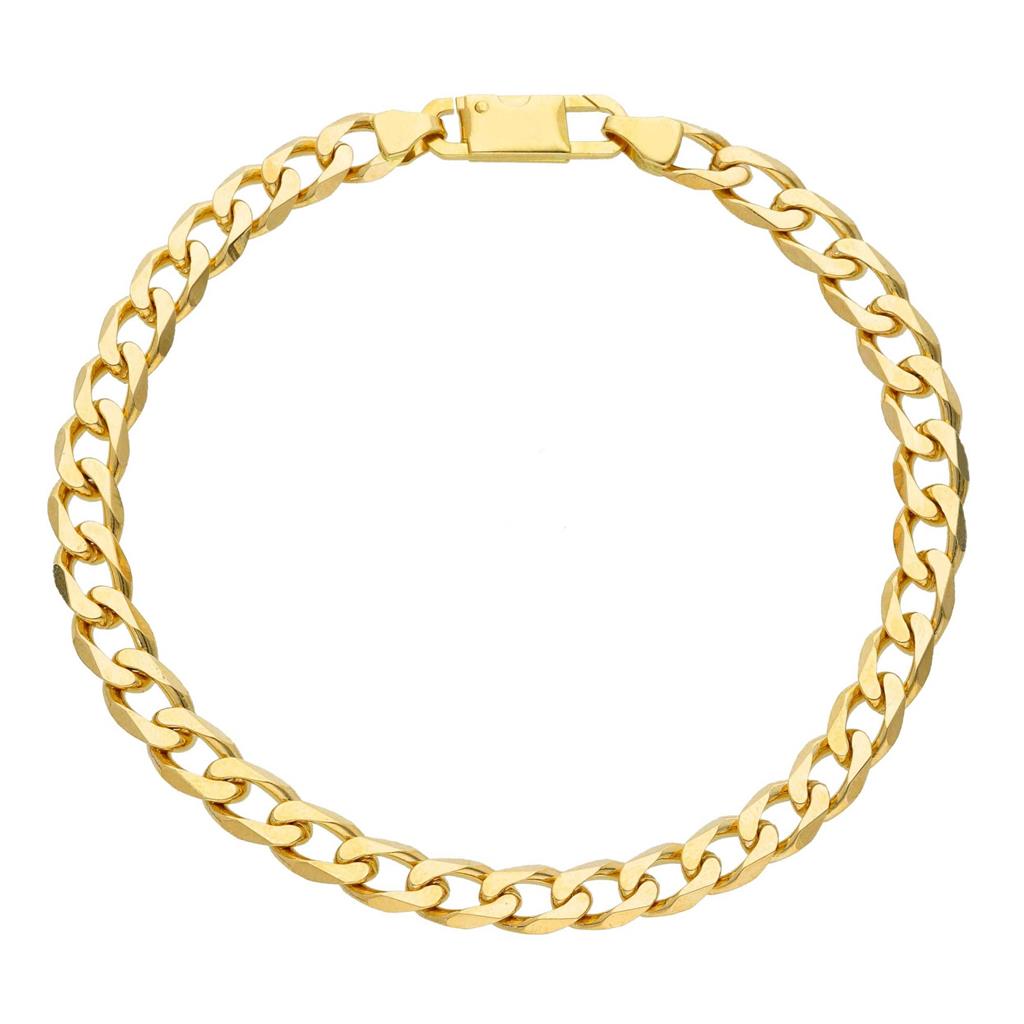 18K gold 6.3mm curb bracelet