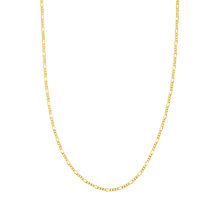 18K yellow gold chain Figaro style 3mm