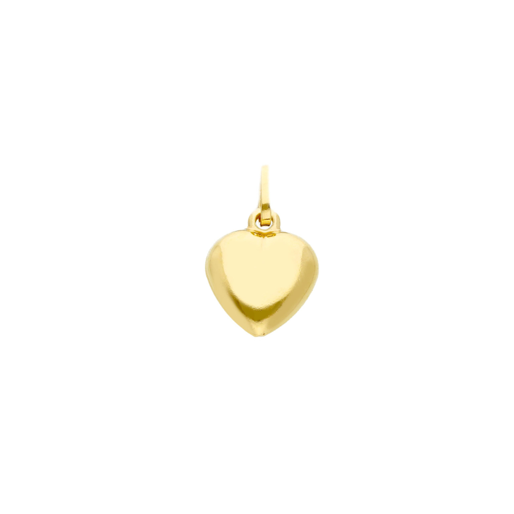 Pendentif coeur en or jaune 18K