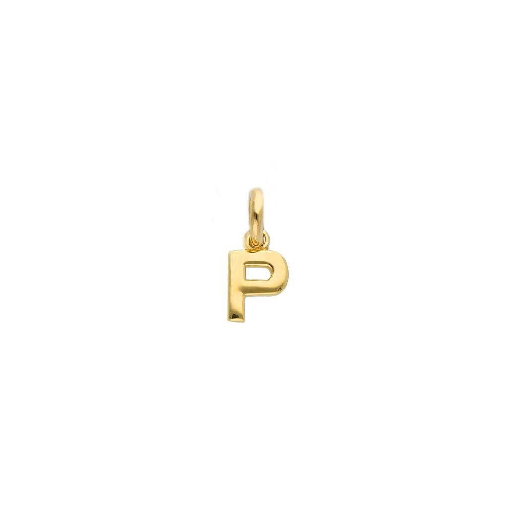 Pendentif en or jaune 18K lettre P