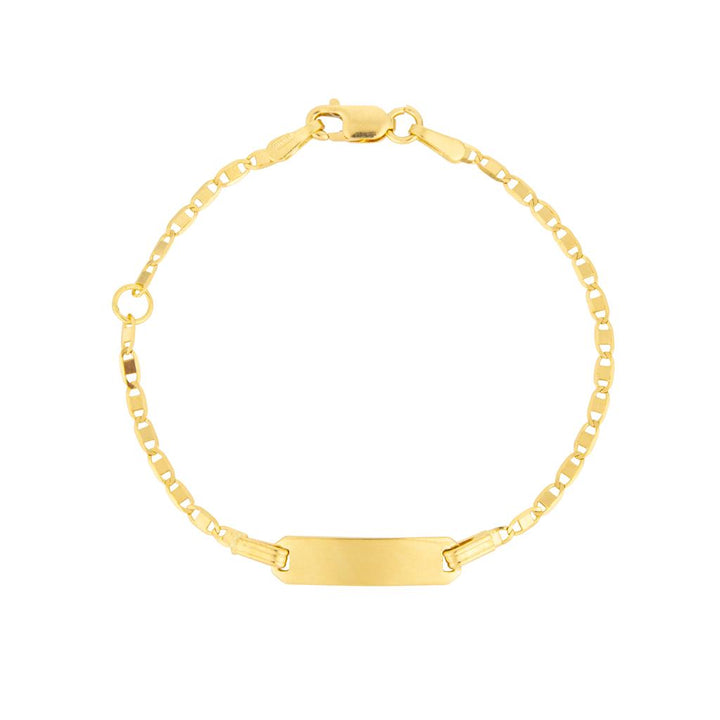 Bracelet bébé en or jaune 18K style Ancre de 5mm