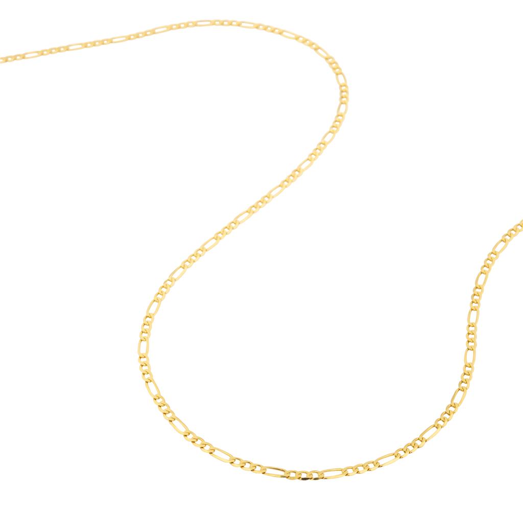 18K yellow gold chain Figaro style 2.5 mm