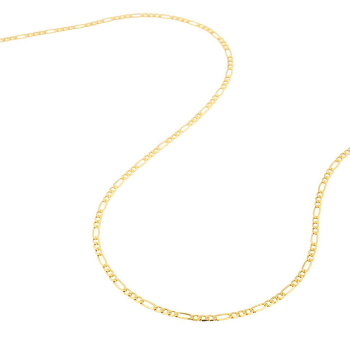 18K yellow gold chain Figaro style 2.5 mm