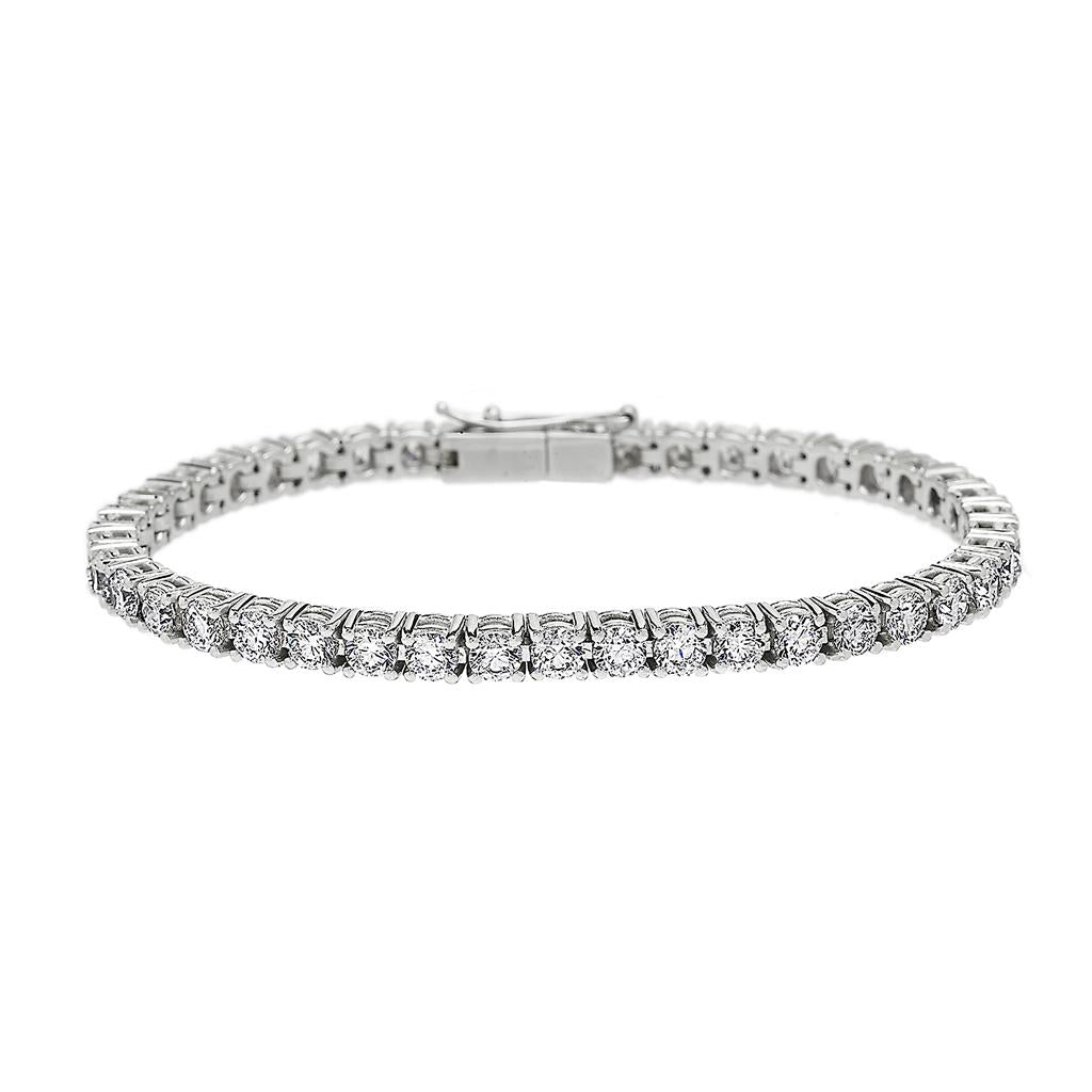 Tennis diamond bracelet in 18K white gold of 2.95ctw