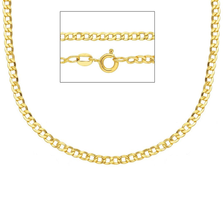 18K yellow gold chain Gourmette style 2.7mm
