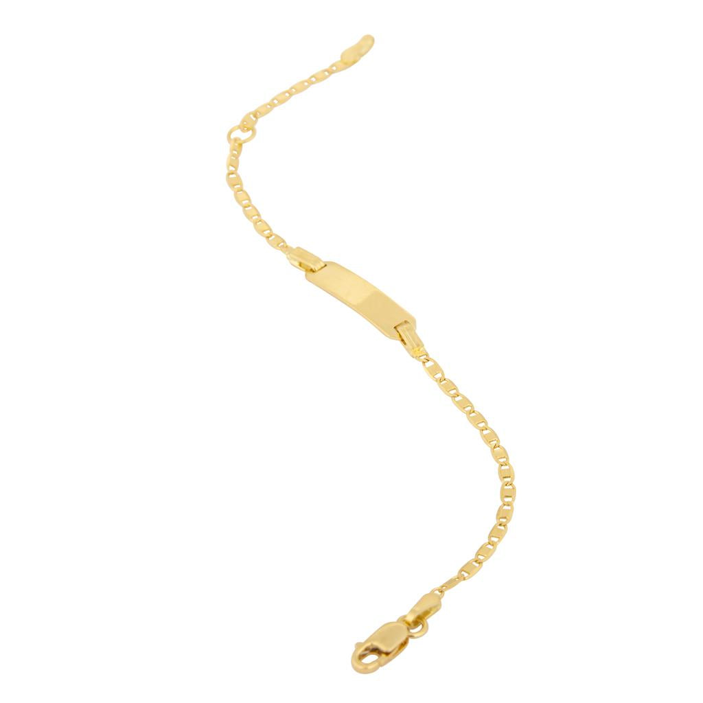 Bracelet bébé en or jaune 18K style Ancre de 5mm