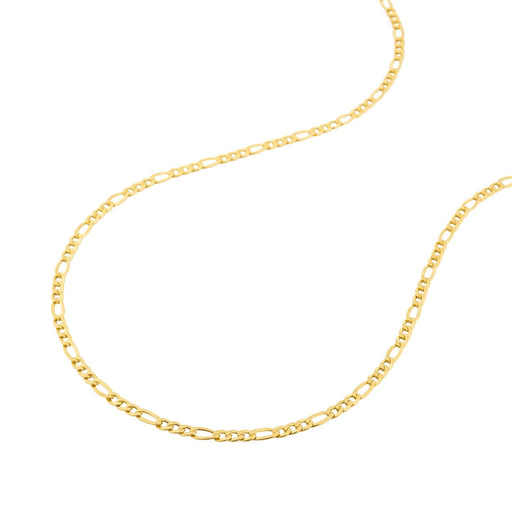 18K yellow gold chain Figaro style 3mm