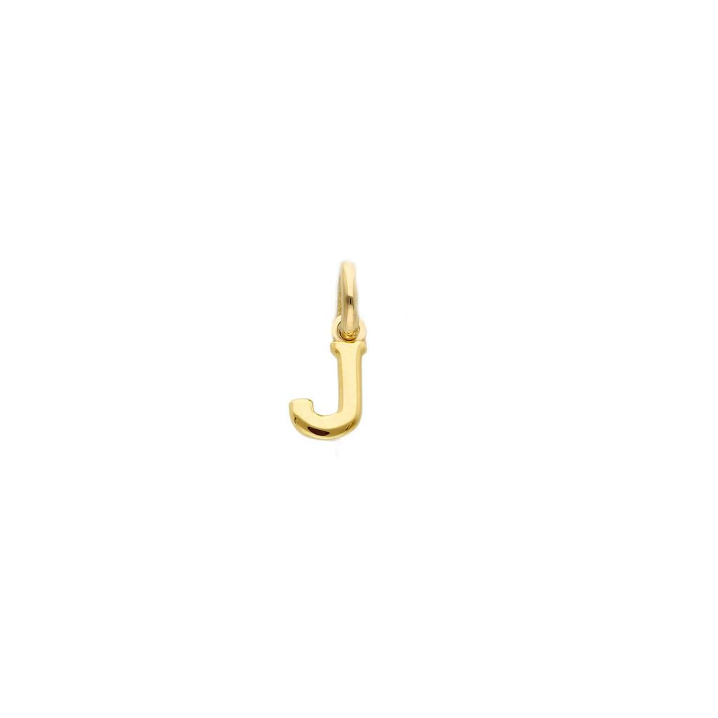 Pendentif en or jaune 18K lettre J