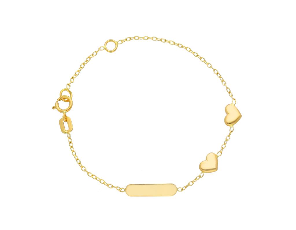 5mm Cable style 18K yellow gold baby bracelet