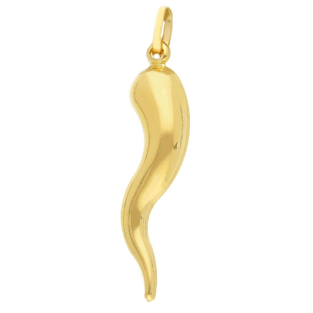 Large Yellow Gold 18K Chili Pendant