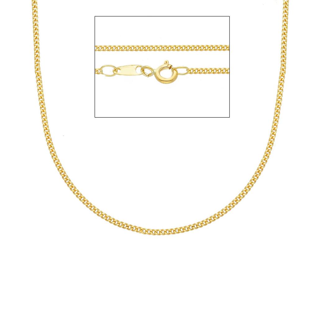 18K yellow gold chain gourmette style 1.35mm