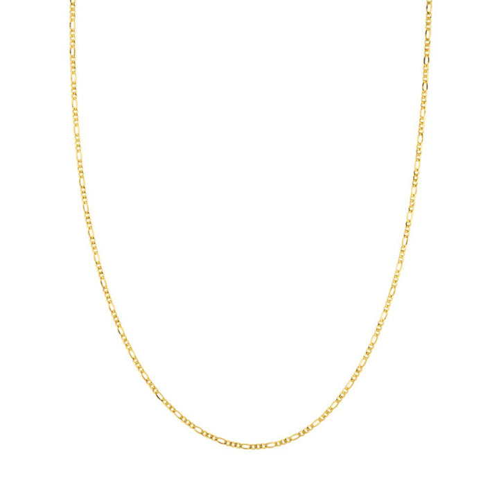 18K yellow gold chain Figaro style 2.4mm