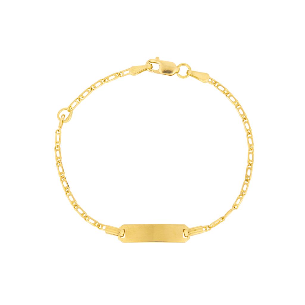 Bracelet bébé en or jaune 18K style Fancy 5mm