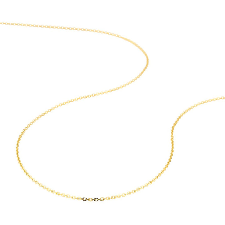 18K yellow gold chain Cable style 0.8 mm