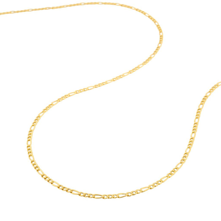 18K yellow gold chain Figaro style 2.4mm