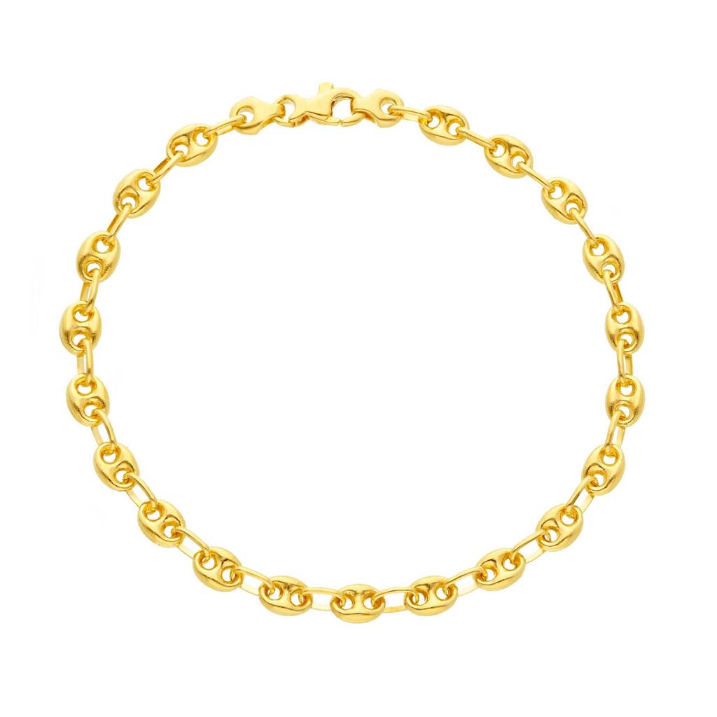 Bracelet en or jaune 18K style Marina 4.9mm