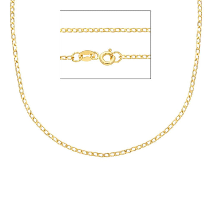 18K yellow gold chain Gourmette style 1.4 mm