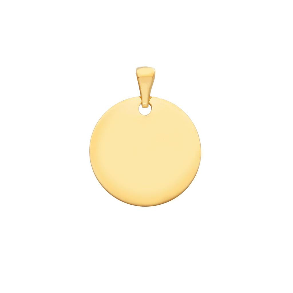 Pendentif médaillon en or jaune 18K
