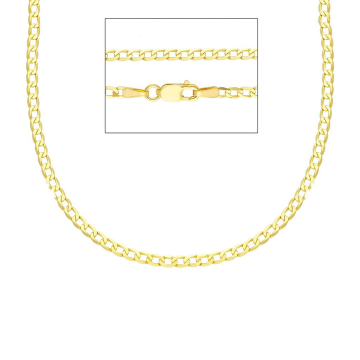 18K yellow gold chain Gourmette style 2.3 mm