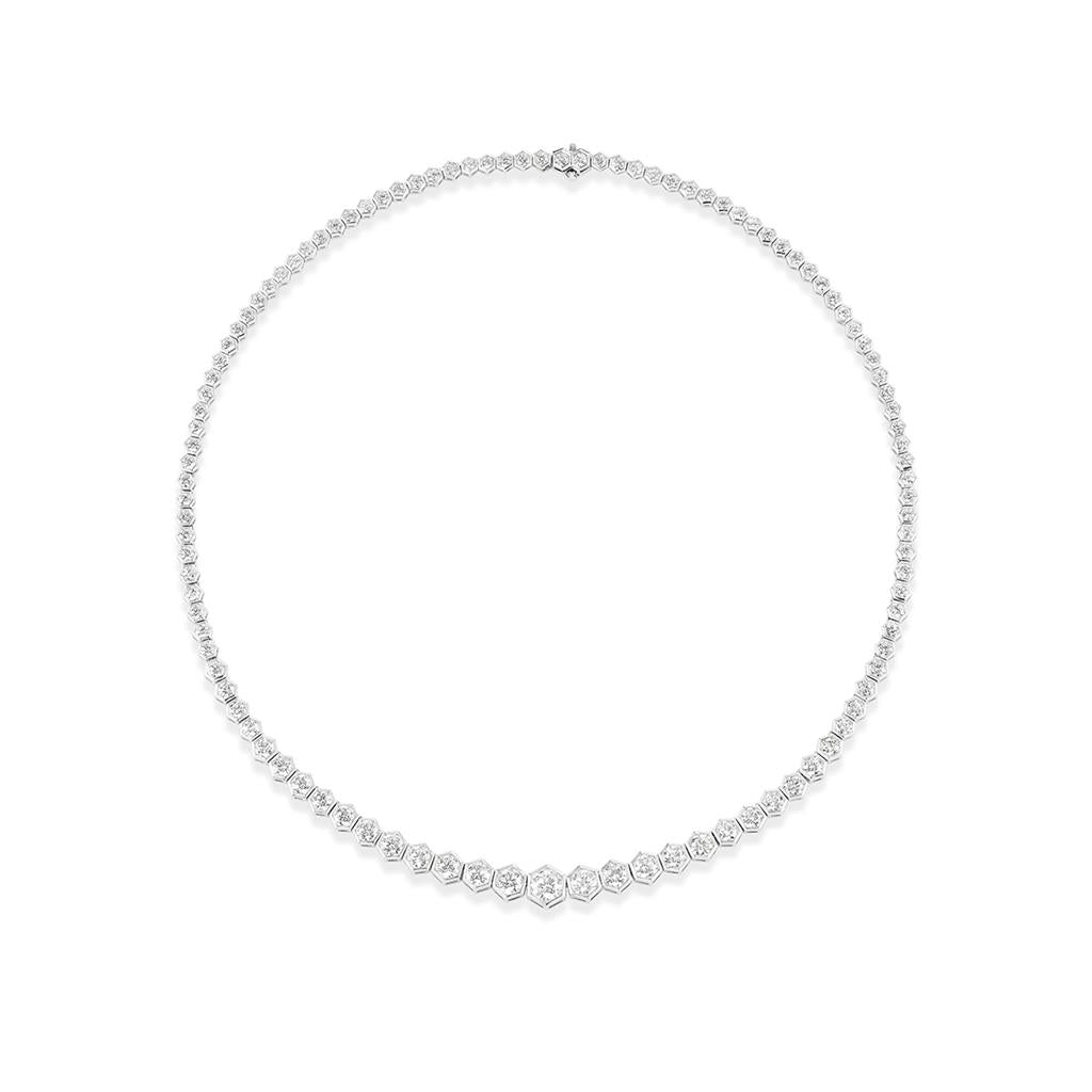 White gold Rivière necklace