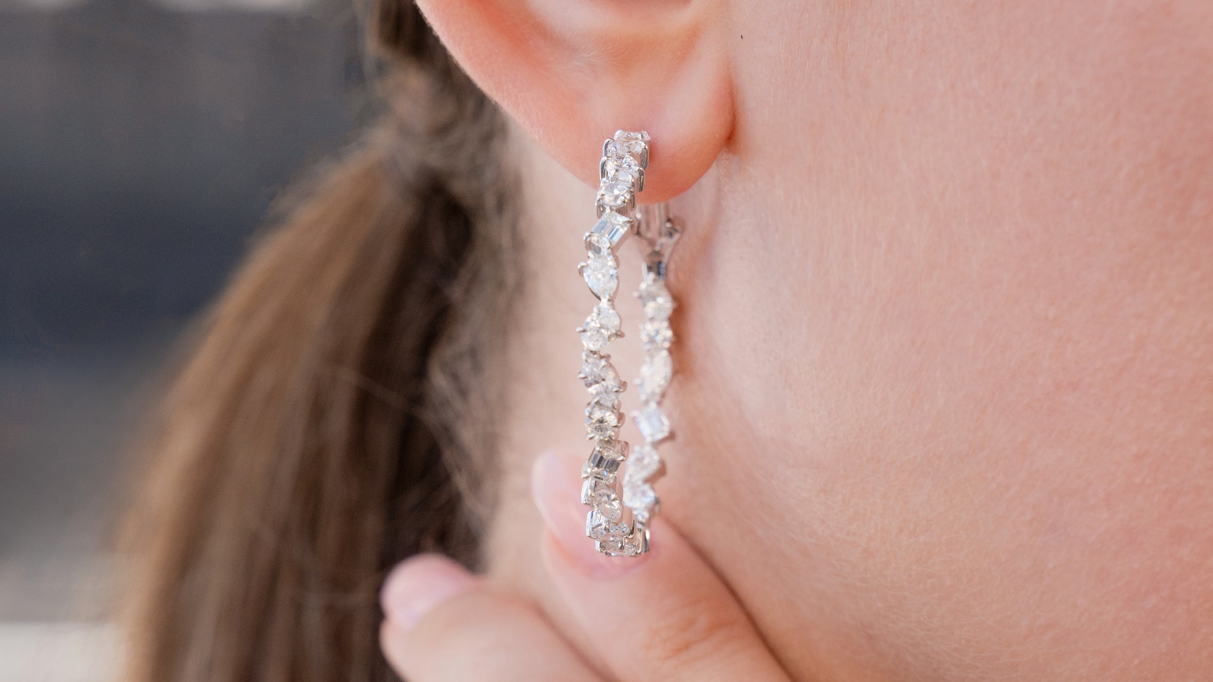 Boucles d'oreilles à diamants