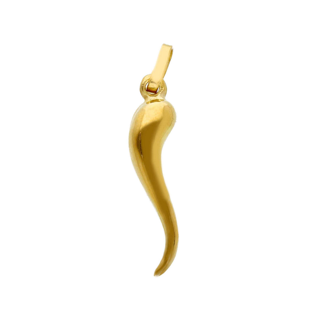 Medium 18k yellow gold chilli pepper pendant