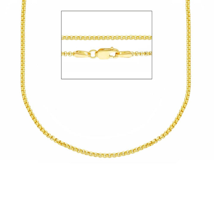 18K yellow gold chain square style 1.5mm