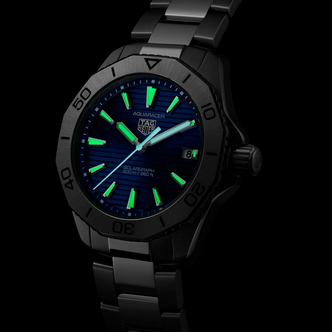 Montre TAG Heuer Aquaracer Professional 200 Solargraph quartz solaire en acier inoxydable 40 mm WBP1113.BA0000