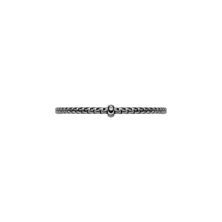 FOPE Eka Flex’it bracelet in 18k gold with rhodium finish and black diamond 01M01BK_BN