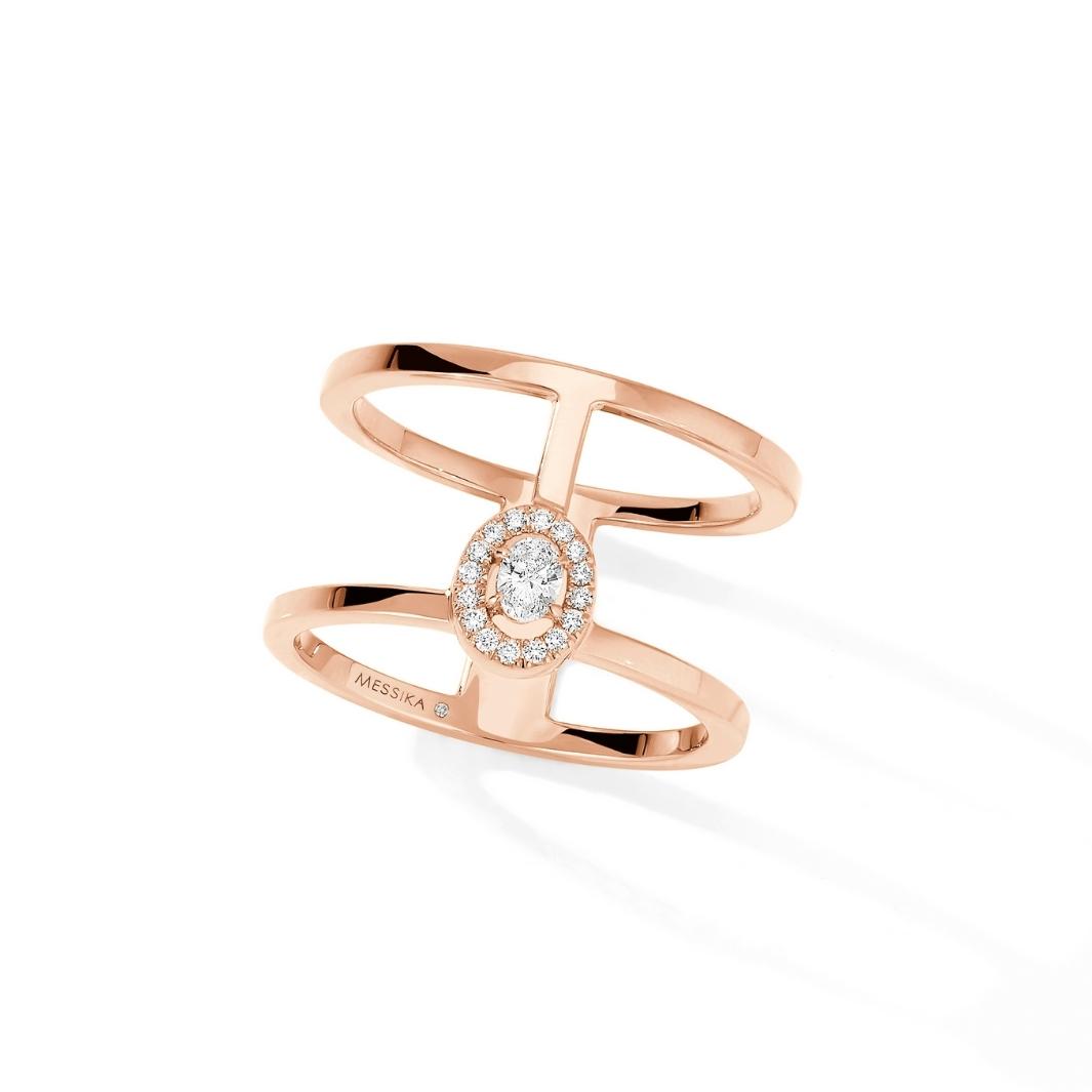 Bague Messika Glam'Azone 2 Rangs en or rose 18k et diamants 06173-PG