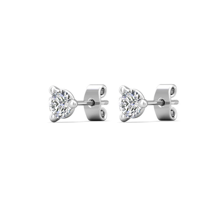 Solitaire style diamond earrings