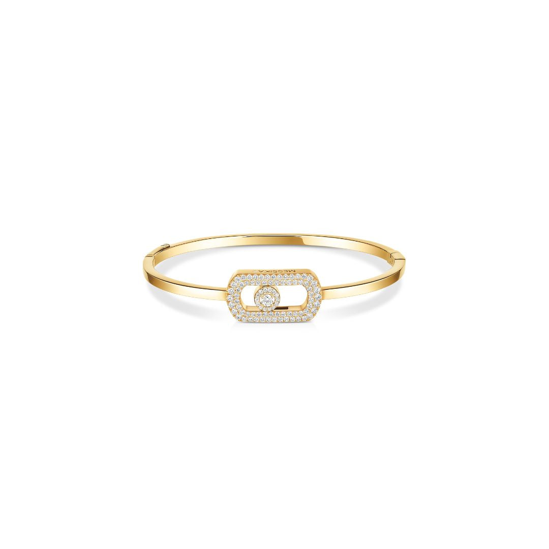 Bracelet Messika Jonc So Move Pavé en or jaune 18k et diamants 13428-YG