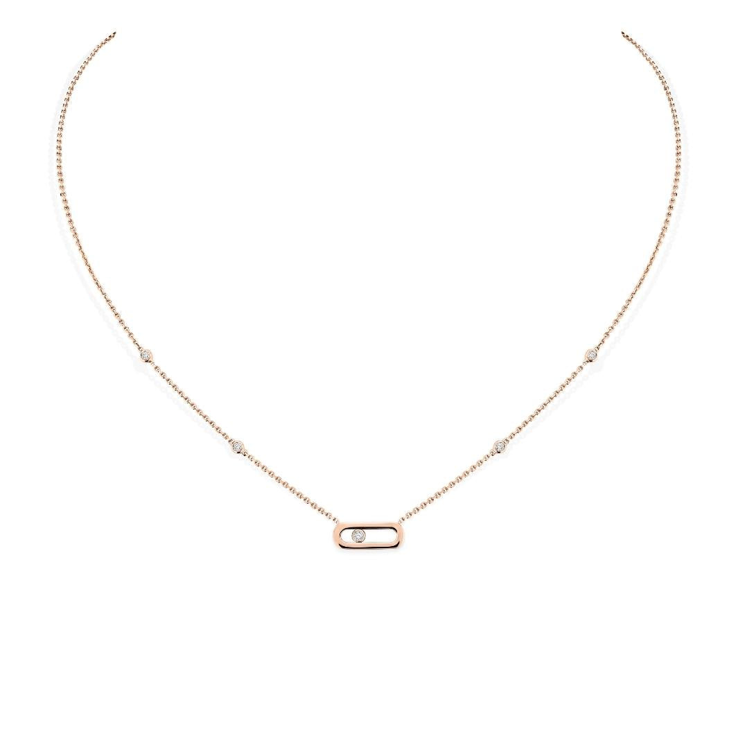 Collier Messika Move Uno en or rose 18k et diamants 10053-PG