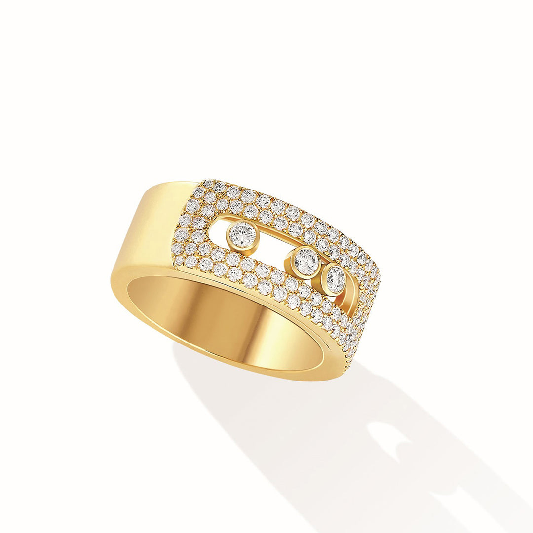 Bague Messika Move Noa GM Pavée en or jaune 18k et diamants 10102-YG
