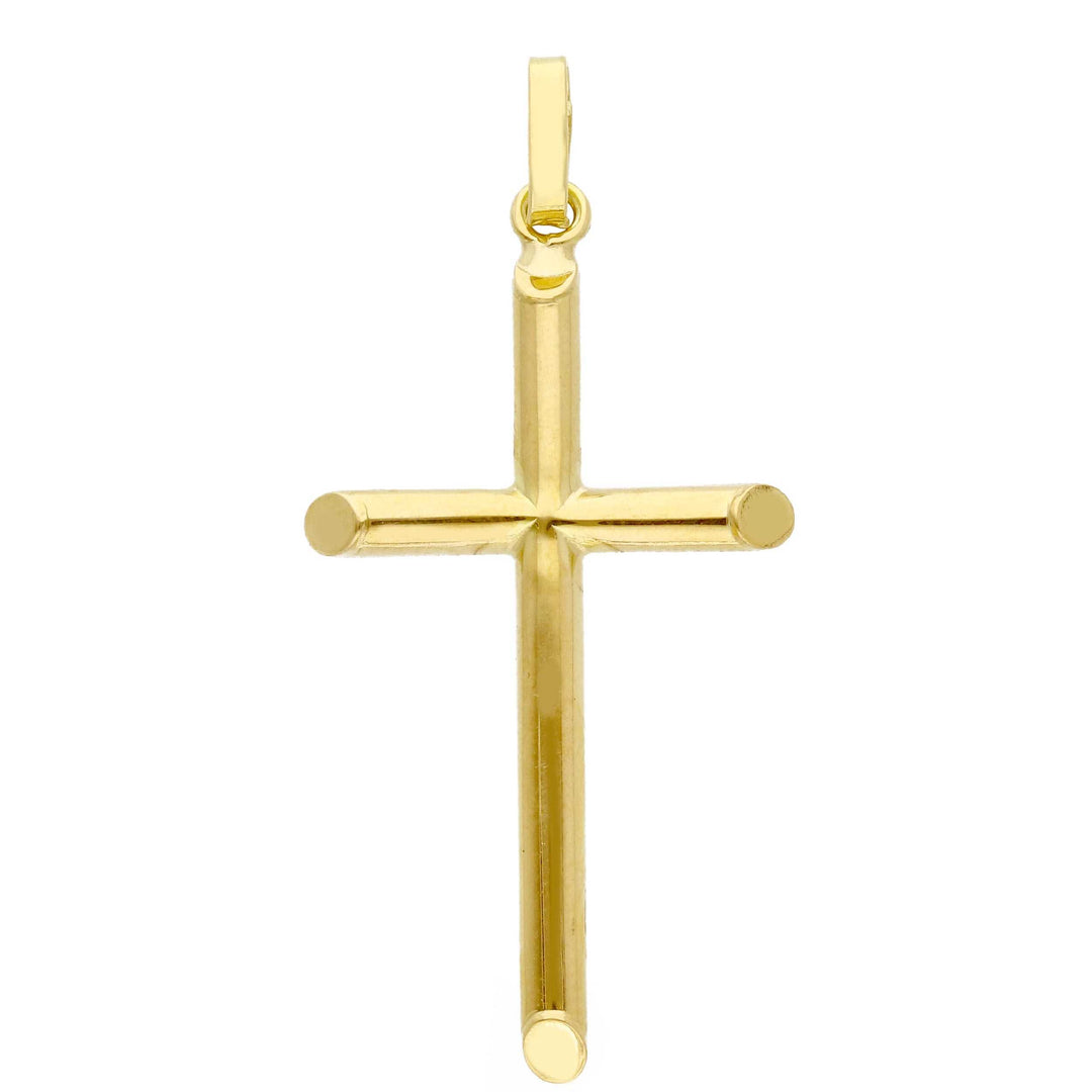 Religious cross pendant in 18k yellow gold