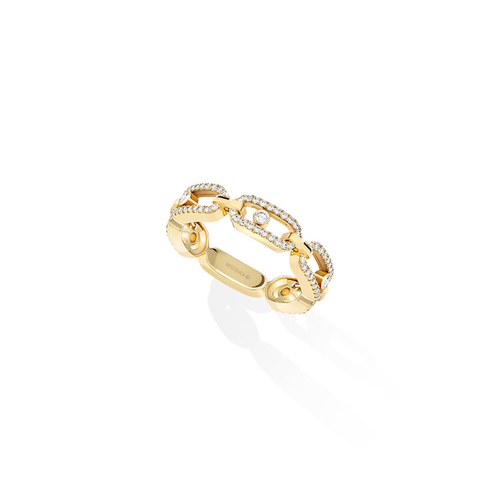 Messika Move Link Multi Paved Ring in 18k Yellow Gold and Diamonds 12012-YG