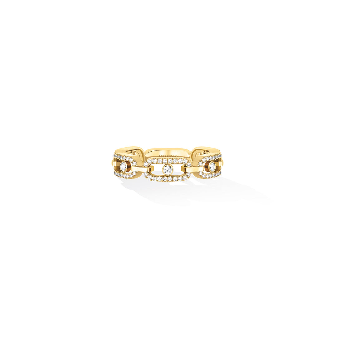 Messika Move Link Multi Paved Ring in 18k Yellow Gold and Diamonds 12012-YG
