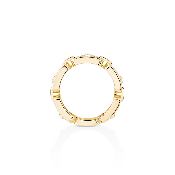 Messika Move Link Multi Paved Ring in 18k Yellow Gold and Diamonds 12012-YG