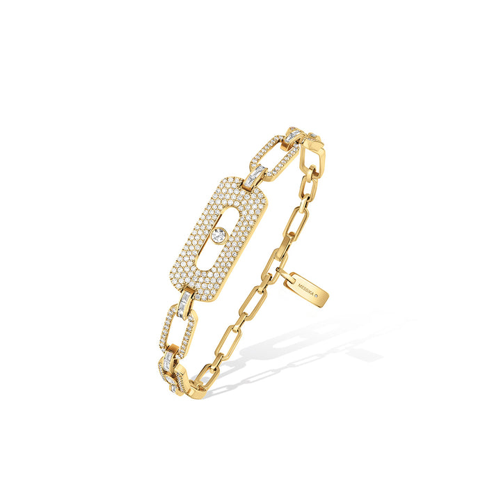 Bracelet Messika Chaîne My Move Pavé en or jaune 18k et diamants 12186-YG