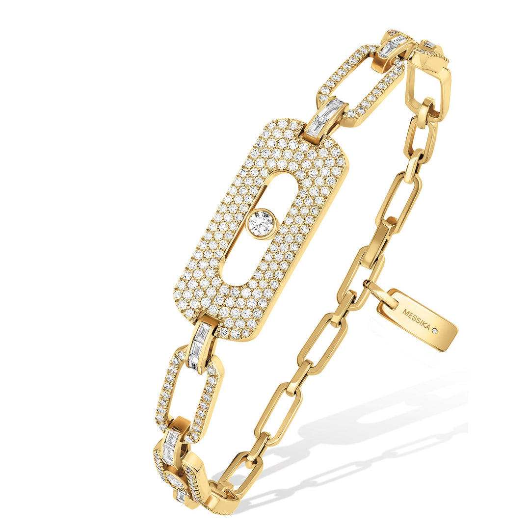 Bracelet Messika Chaîne My Move Pavé en or jaune 18k et diamants 12186-YG