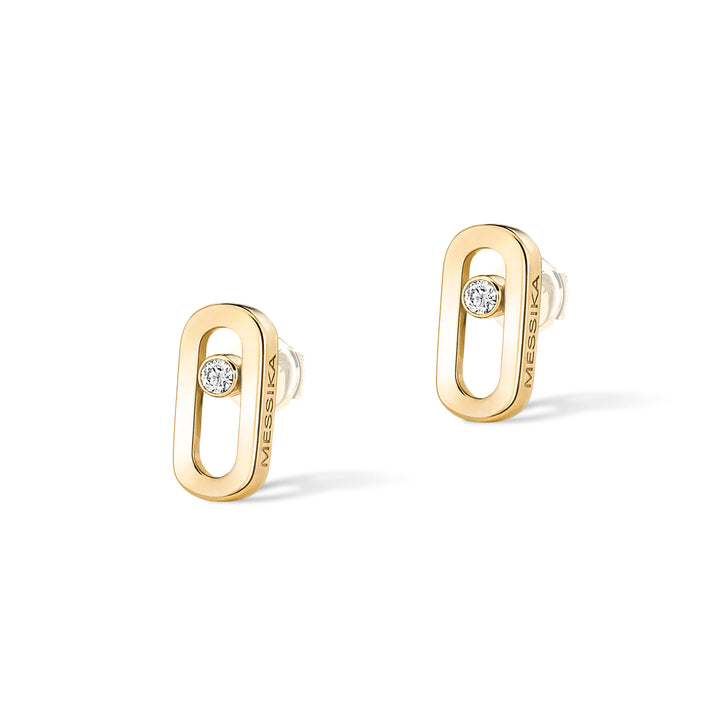Boucles d'oreilles Messika Move Uno en or jaune 18k et diamants 12305-YG