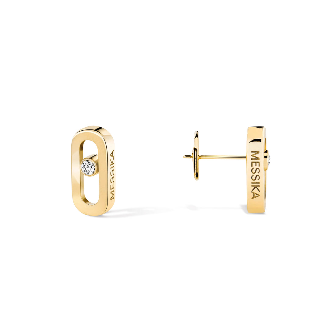 Boucles d'oreilles Messika Move Uno en or jaune 18k et diamants 12305-YG
