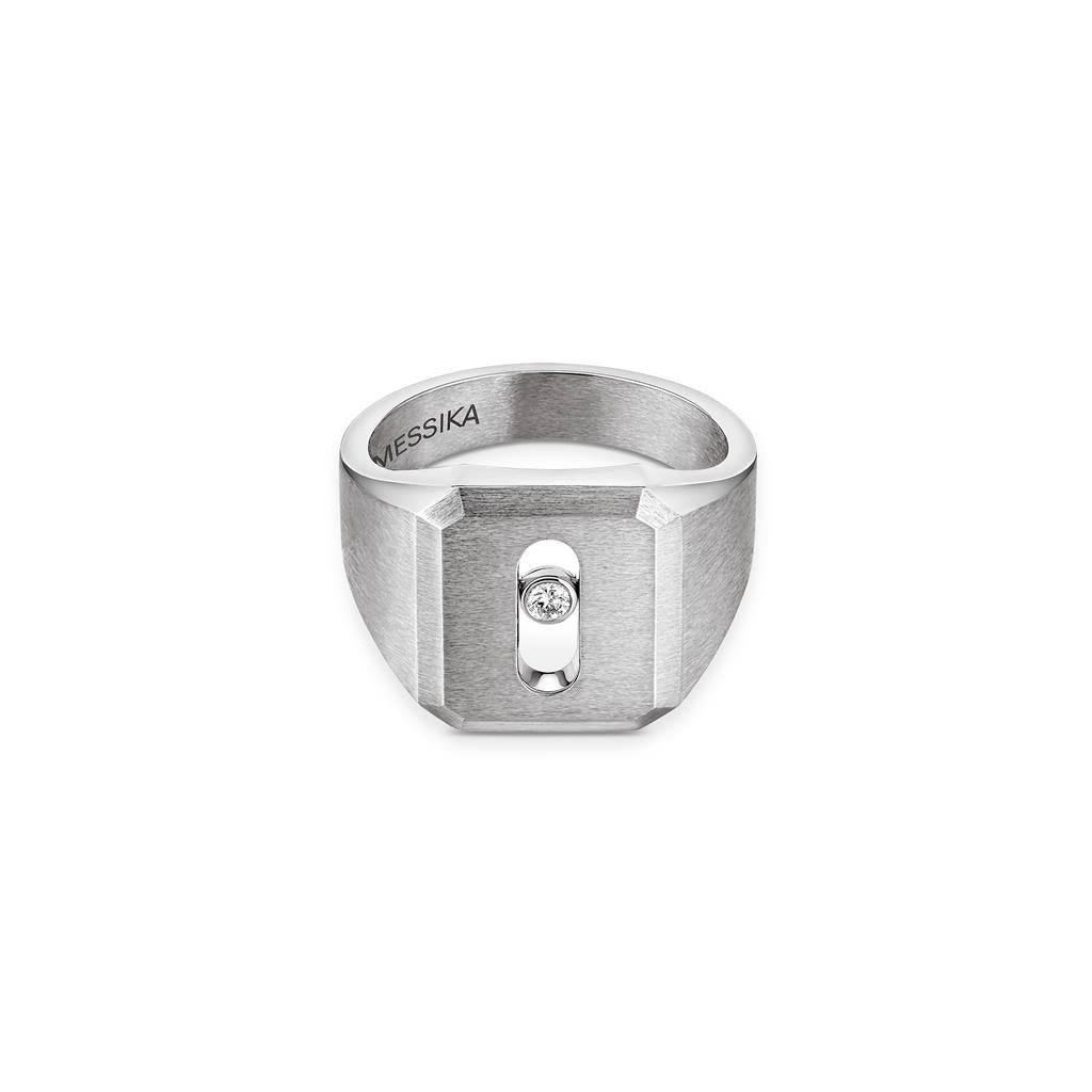 Bague Messika Chevalière Move Titanium Naturel