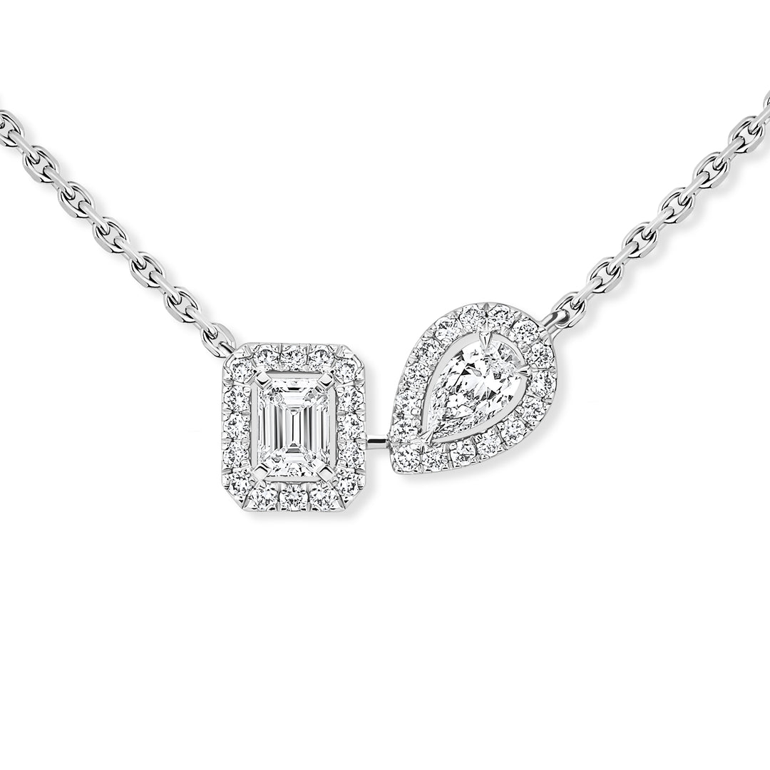 Collier Messika My Twin en or blanc 18k et diamants 14534-WG