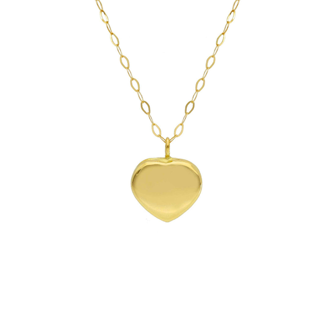 Chaîne en or jaune 18K avec pendentif coeur