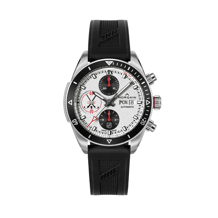 Montre NORQAIN Adventure Chrono NHL Limited Edition automatique en acier inoxydable bracelet caoutchouc 41 mm